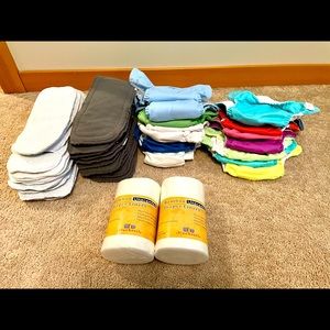 Cloth diapers 15 total with inserts
